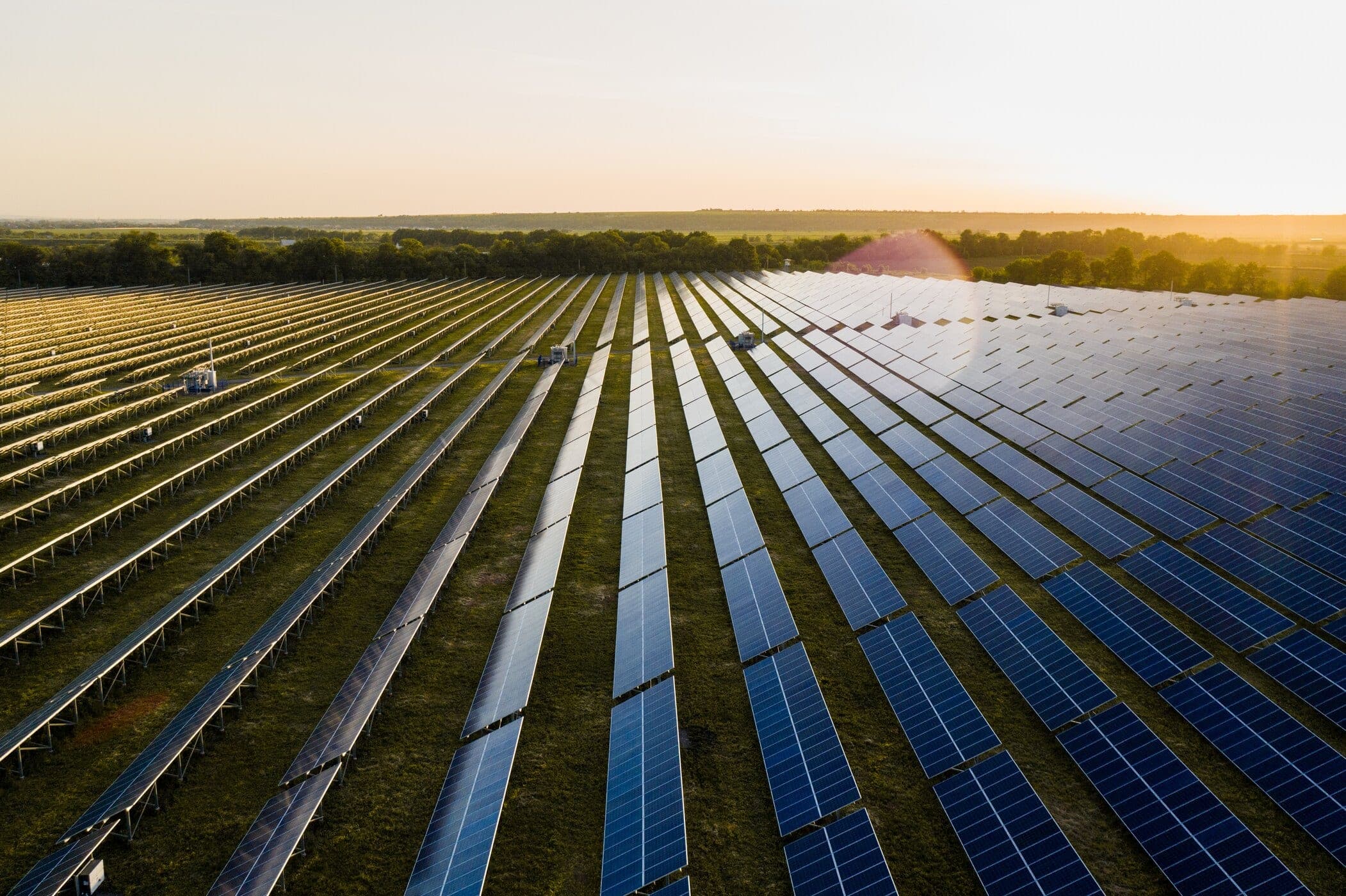 Photovoltaik-Freiflächenanlage auf einer geprüften Fläche
